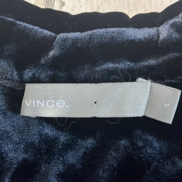 Vince Midnight Blue Velour Dress Size Small - Picture 6 of 8